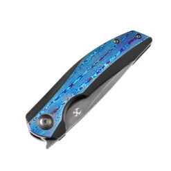 Kansept Knives Accipiter Black Titanium/Timascus & CPM-S35VN Front Flipper K1007A7 -Nc Blade 0U3A4933