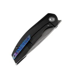 Kansept Knives Accipiter Black Titanium/Timascus & CPM-S35VN Front Flipper K1007A7 -Nc Blade 0U3A4936