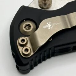 Marfione Custom Knives Socom Elite M/A Star Grind Mirror Polished Tanto W/ Stingray Inlay & Bronze Hardware PRE OWNED -Nc Blade 1134A18D 9FD5 4AC5 A58D 692372E46ADE