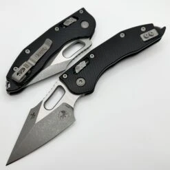 Microtech Knives Manual Stitch RAM LOK Fluted Black Aluminum Apocalyptic Standard & M390MK 169RL-10APFL ONE PER HOUSEHOLD