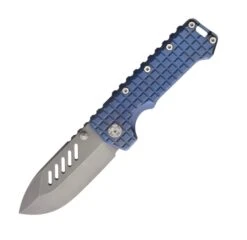 PMP Knives Kodiak Frame Lock Milled Blue Anodized Titanium & M390