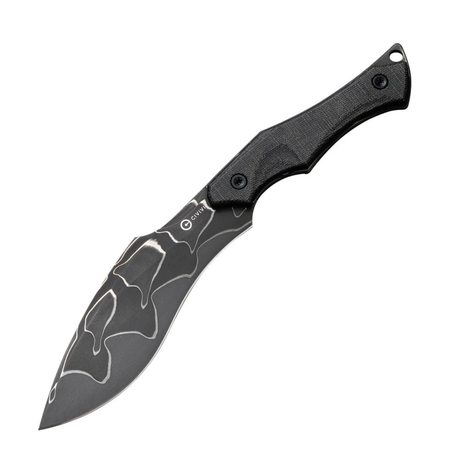 Civivi Knives Laquita II Neck Knife Black Linen Micarta & Damascus C047C-DS1 1 Civivi Knives Laquita II Neck Knife Black Linen Micarta & Damascus C047C-DS1