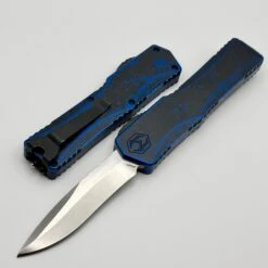 Heretic Knives Colossus Breakthrough Blue & Stonewash Recurve Edge Magnacut Blade Show West 23