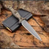 RMJ Tactical Raider Dagger 3V Fixed Blade W/ Hyena Brown G-10 & Kydex Sheath