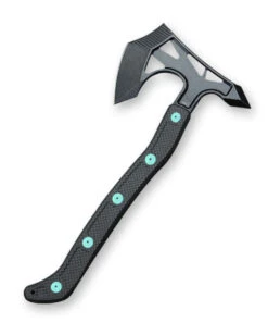 Jake Hoback Ps2 Axe DLC Stonewash AEB-L Steel W/ Unidirectional Carbon Fiber & Green Anodized Bolts