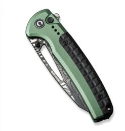 Civivi Knives Sentinel Strike Flipper Button Lock Green Aluminum W/ Black FRN & Damascus C22025B-DS1 -Nc Blade C4E9B4EE F5ED 40A1 866B 6469B6381D80