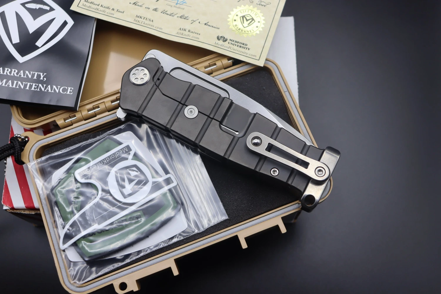 Medford Knife Fighter Flipper USMC PVD & S35 Tumbled 107-043 8 Medford Knife Fighter Flipper USMC PVD & S35 Tumbled 107-043 - Image 8