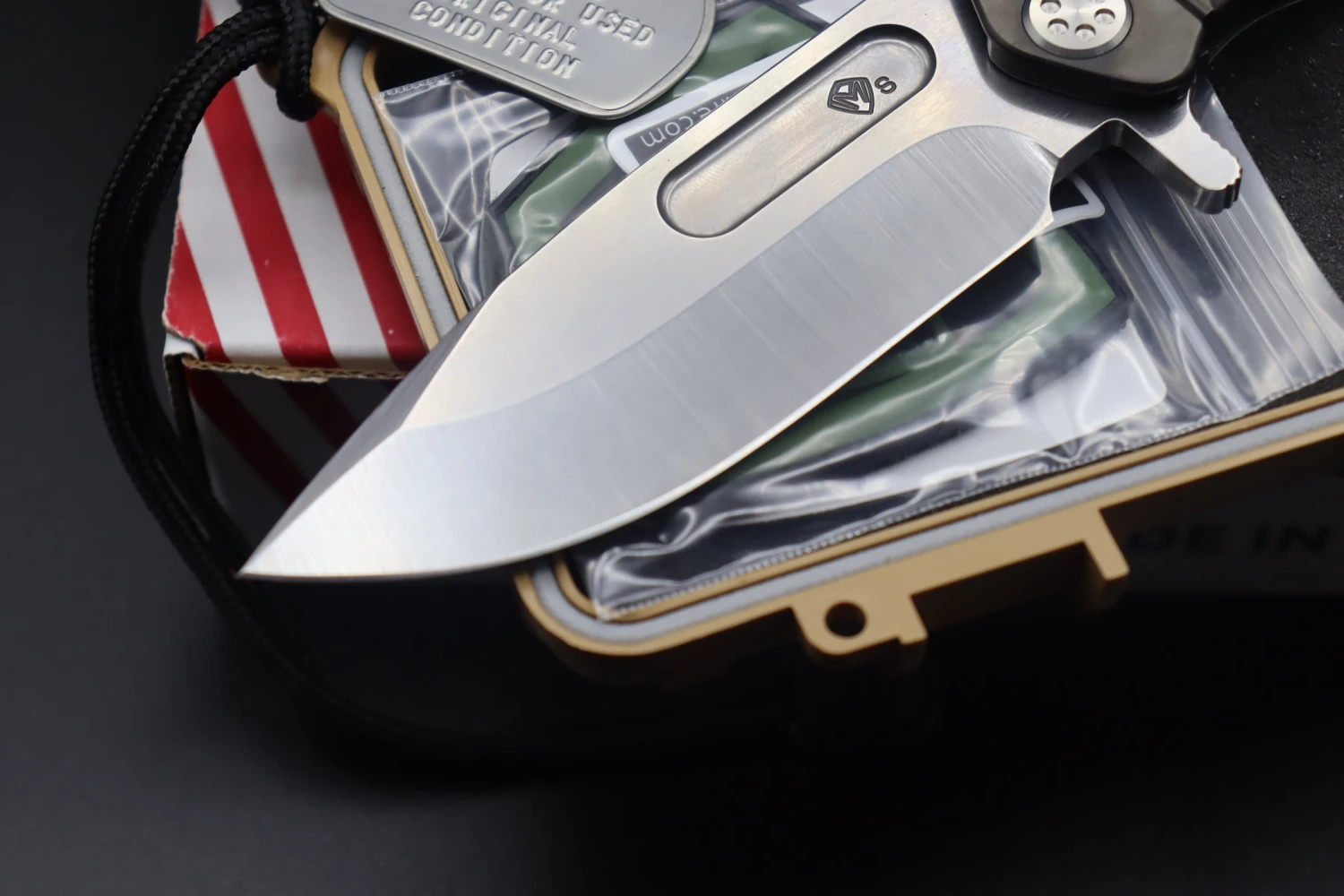 Medford Knife Fighter Flipper USMC PVD & S35 Tumbled 107-043 3 Medford Knife Fighter Flipper USMC PVD & S35 Tumbled 107-043 - Image 3