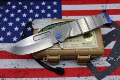 Medford Knife Fighter Flipper USMC Tumbled & Blue With Cpm-S35