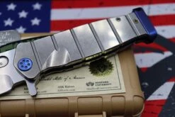 Medford Knife Fighter Flipper USMC Tumbled & Blue With Cpm-S35 12 Medford Knife Fighter Flipper USMC Tumbled & Blue With Cpm-S35 -Nc Blade IMG 3530