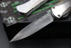 Heretic Knives Manticore X Hand Ground Vegas Forge Damascus DLC D/E & Two Tone DLC Hefted Stainless Steel Handle With Flamed Clip & CF Button -Nc Blade IMG 4491