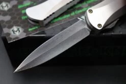 Heretic Knives Manticore X Hand Ground Vegas Forge Damascus DLC D/E & Two Tone DLC Hefted Stainless Steel Handle With Flamed Clip & CF Button -Nc Blade IMG 4492