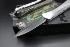 Heretic Knives Manticore X Hand Ground Vegas Forge Damascus DLC D/E & Two Tone DLC Hefted Stainless Steel Handle With Flamed Clip & CF Button -Nc Blade IMG 4505