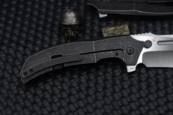 Custom Knife Factory Satori 2.0 Blackwash Ti Intergal With Satin M390 Compound Ground Blade 13 Custom Knife Factory Satori 2.0 Blackwash Ti Intergal With Satin M390 Compound Ground Blade -Nc Blade IMG 5787