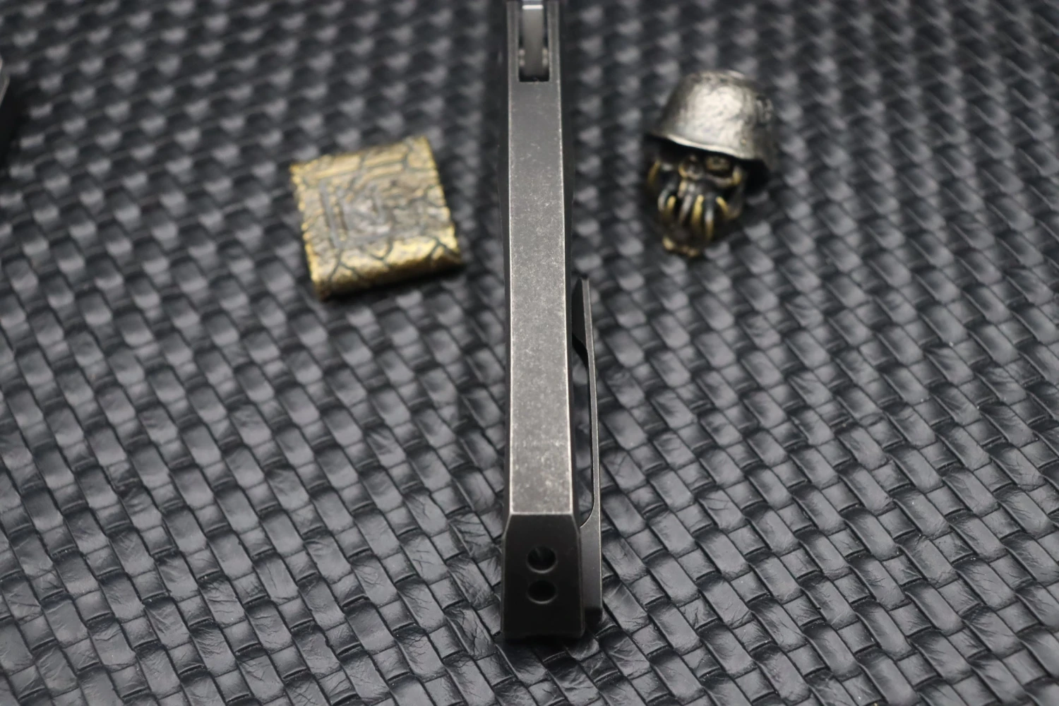 Custom Knife Factory Satori 2.0 Blackwash Ti Intergal With Satin M390 Compound Ground Blade 7 Custom Knife Factory Satori 2.0 Blackwash Ti Intergal With Satin M390 Compound Ground Blade - Image 7