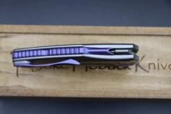 Jake Hoback Knives Sumo Stonewash Handle & Blade With Purple Anodized Accents -Nc Blade IMG 6218