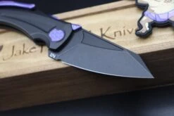 Jake Hoback Knives Sumo DLC Black Handle & Blade With Purple Anodized Accents 12 Jake Hoback Knives Sumo DLC Black Handle & Blade With Purple Anodized Accents -Nc Blade IMG 6223