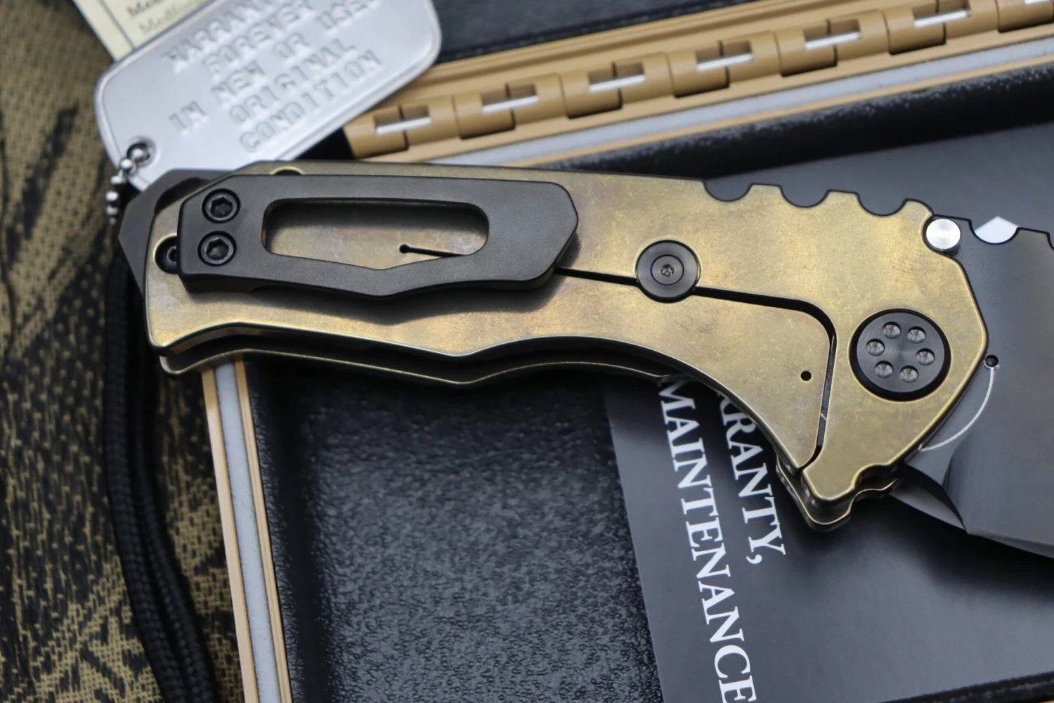 Medford Praetorian Genesis T S35 Tanto PVD & American Flag Engraving 6 Medford Praetorian Genesis T S35 Tanto PVD & American Flag Engraving - Image 6