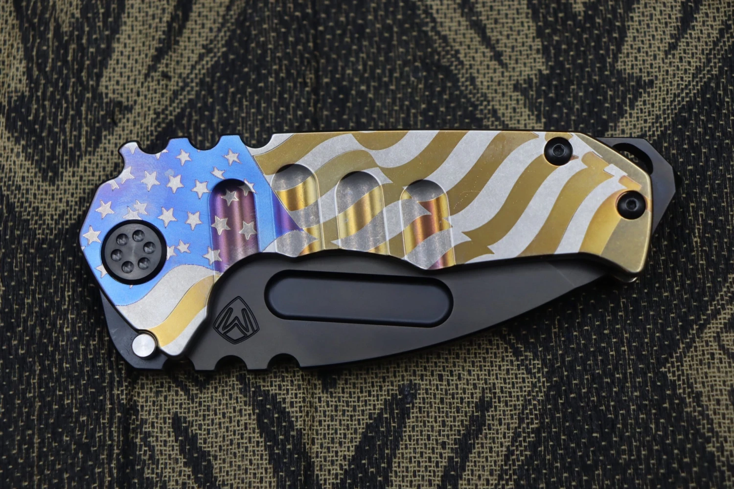 Medford Praetorian Genesis T S35 Tanto PVD & American Flag Engraving 8 Medford Praetorian Genesis T S35 Tanto PVD & American Flag Engraving - Image 8