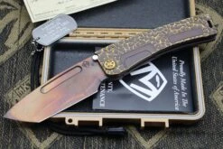 Medford Marauder H "Peaks & Valleys" Handles W/ Bronze Hardware & S35VN Vulcan Tanto