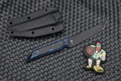 Jake Hoback Knives Goliath Blue Lava G-10 & DLC CPM-20CV -Nc Blade IMG 6706