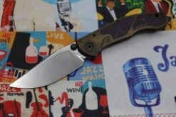 Custom Knife Factory & Marfione Custom Knives Collaboration Sokosha High Polish Damasteel & Purple Carbon Fiber One-Off