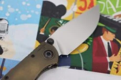 Custom Knife Factory & Marfione Custom Knives Collaboration Sokosha High Polish Damasteel & Purple Carbon Fiber One-Off -Nc Blade IMG 7434