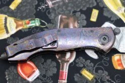 Custom Knife Factory & Marfione Custom Knives Collaboration Sokosha Damasteel & Zircuti One-Off -Nc Blade IMG 7503