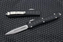Microtech Ultratech 2 II D/E Signature Series Stonewash Full Serrated 122II-12S
