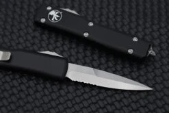 Microtech Ultratech Black & Bayonet Grind Stonewash Partial Serrated 120-11 7 Microtech Ultratech Black & Bayonet Grind Stonewash Partial Serrated 120-11 -Nc Blade IMG 7710