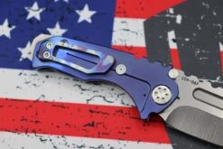 Medford Micro Praetorian T W/ Tumbled S35 & Faced/Flamed Blue Galaxy Finish Handle/Clip -Nc Blade IMG 8632