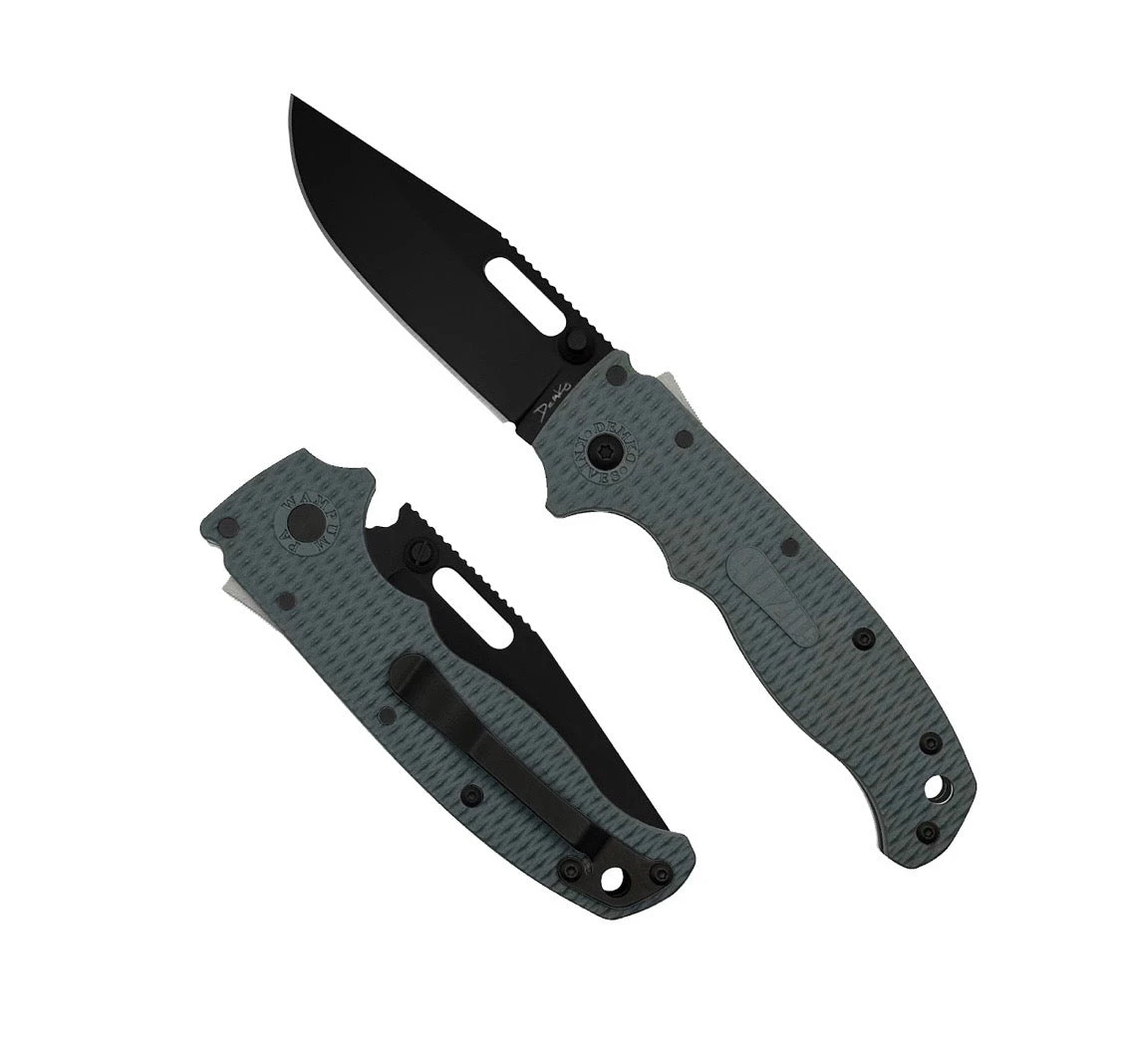 Demko AD20.5 DLC D2 Clip Point & Gray Grivory 205-D2-CP-DLC 1 Demko AD20.5 DLC D2 Clip Point & Gray Grivory 205-D2-CP-DLC