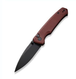 Civivi Altus - Button Lock Thumb Stud W/ Burgundy G-10 Handle & Black Nitro-V C20076-2