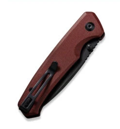 Civivi Altus - Button Lock Thumb Stud W/ Burgundy G-10 Handle & Black Nitro-V C20076-2 -Nc Blade Image2 13 22at10.19PM 3