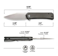 CIVIVI Relic Dark Green Micarta & Gray Nitro-V C20077B-3 -Nc Blade Image2 13 22at10.47PM 1