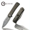 CIVIVI Relic Dark Green Micarta & Damascus C20077B-DS1