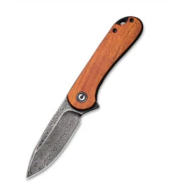 Civivi Elementum Flipper - Cuibourtia Wood Handle & Damascus C907DS-2