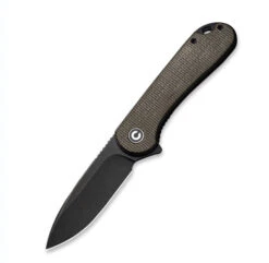 Civivi Elementum Flipper - Dark Green Micarta Handle & Black D2 C907Z