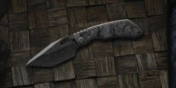 Pre Order Custom Knife Factory Evo T Blackwash S90V & Blackwash Titanium W/ Carbon Fiber