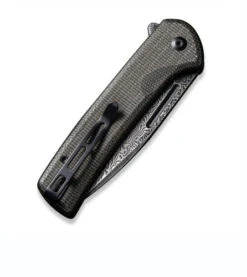 Civivi Conspirator Button Lock Flipper W/ Dark Green Micarta & Damascus C21006-DS1 7 Civivi Conspirator Button Lock Flipper W/ Dark Green Micarta & Damascus C21006-DS1 -Nc Blade Image3 20 22at8.48AM 2