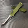 Heretic Hydra V3 OD Green Aluminum Handle & Partial Serrated Two Tone Black Tanto MagnaCut H006-11B-GRN