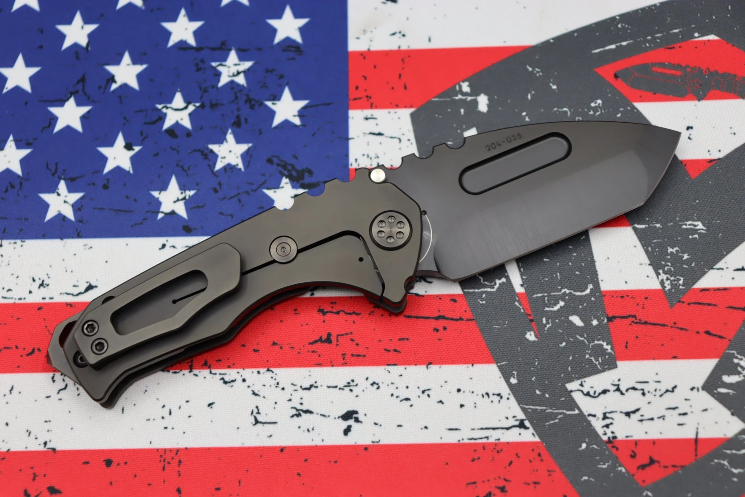 Medford Praetorian Genesis T S35 PVD Tanto Blade & PVD Ghost Flag Handles W/ PVD Hardware/Clip 4 Medford Praetorian Genesis T S35 PVD Tanto Blade & PVD Ghost Flag Handles W/ PVD Hardware/Clip - Image 4