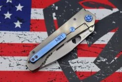 Medford Knife 187 DP Drop Point D2 Tumbled & Tumbled "2nd Amendment" Laser Handles W/ Blue Hardware/Clip -Nc Blade image 089d3090 f48b 4a77 bbb8 8b2314446ebc