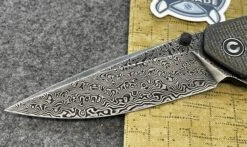 Civivi Brazen Flipper Dark Green Micarta Damascus C2102DS-3 -Nc Blade image 1039e375 754e 49e4 9c75 e5a759b26fe5