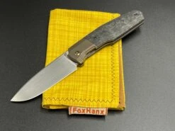 Custom Knife Factory FIF20 Bronze Bolster With Carbon Fiber