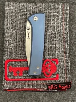 Chaves Scapegoat Exclusive Blue Stonewash Titanium & Belt Grind M390 -Nc Blade image 12364f99 c674 4645 82d6 8ae463c02a6b