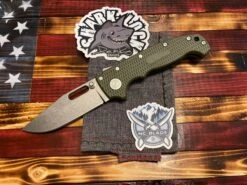 Demko Knives G-MG AD20 OD Green Grivory 20CV W/ Cut Out