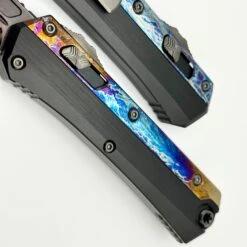 Marfione Custom Knives Glykon Hot Blued Dragonskin Bertie Rietveld Ball Bearing Damascus W/ Galactic Acid Overlays -Nc Blade image 19e51637 ff40 44a5 8279 efc6040475ee