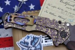 Medford Knife Praetorian T Peaks & Valleys Violet-Bronze Fade & Flamed Hardware With S35 Vulcan Tanto 106-186 -Nc Blade image 1b08c997 3032 4c66 bcc0 61771357d5ff