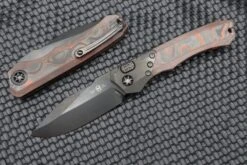 Heretic Knives Wraith Auto W/ Orange Camo Carbon Fiber & DLC H000-6A-ORCF